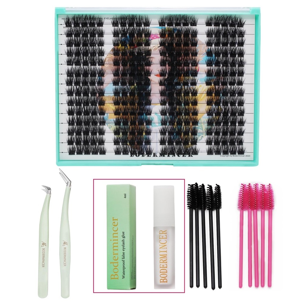 3XL Tray D Curl 280 Clusters DIY Lashes Extensions Kit at Home (16mm Lashes Kit)